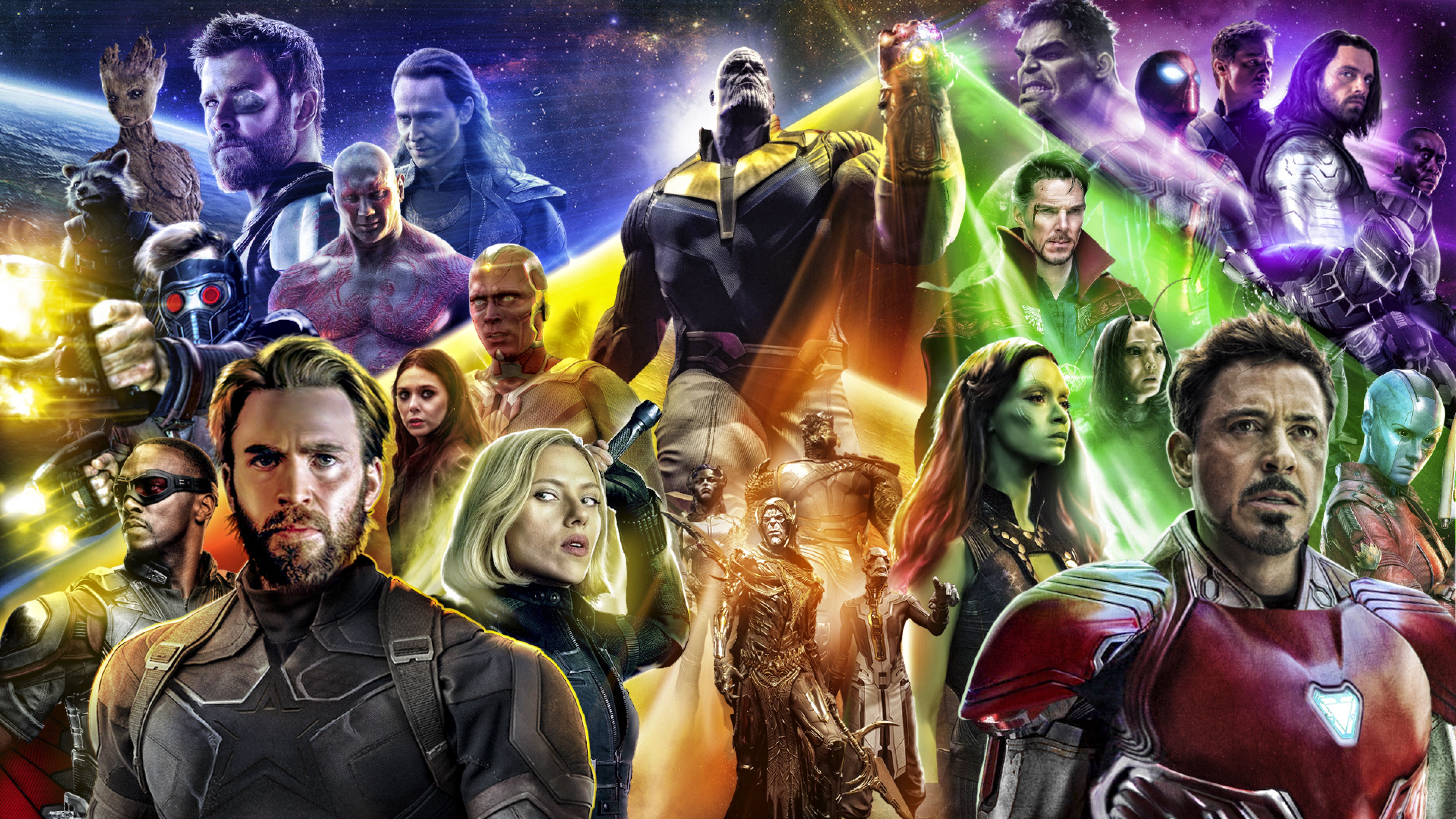 Personaggi Avengers Infinity War, 7680x4320 Ultra HD, 4K TV