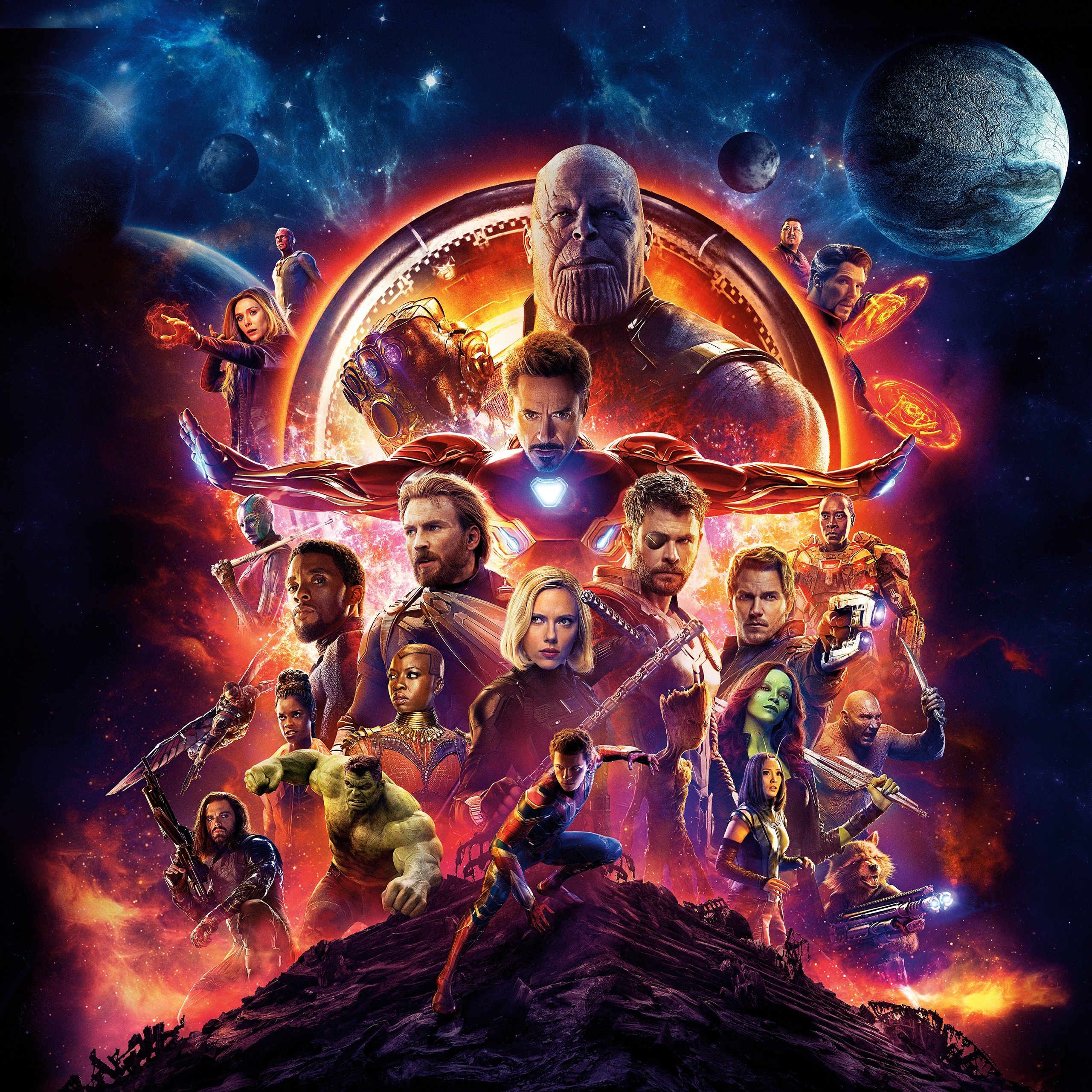 Poster Avengers Infinity War, 2560x2560 2K+, Desktop