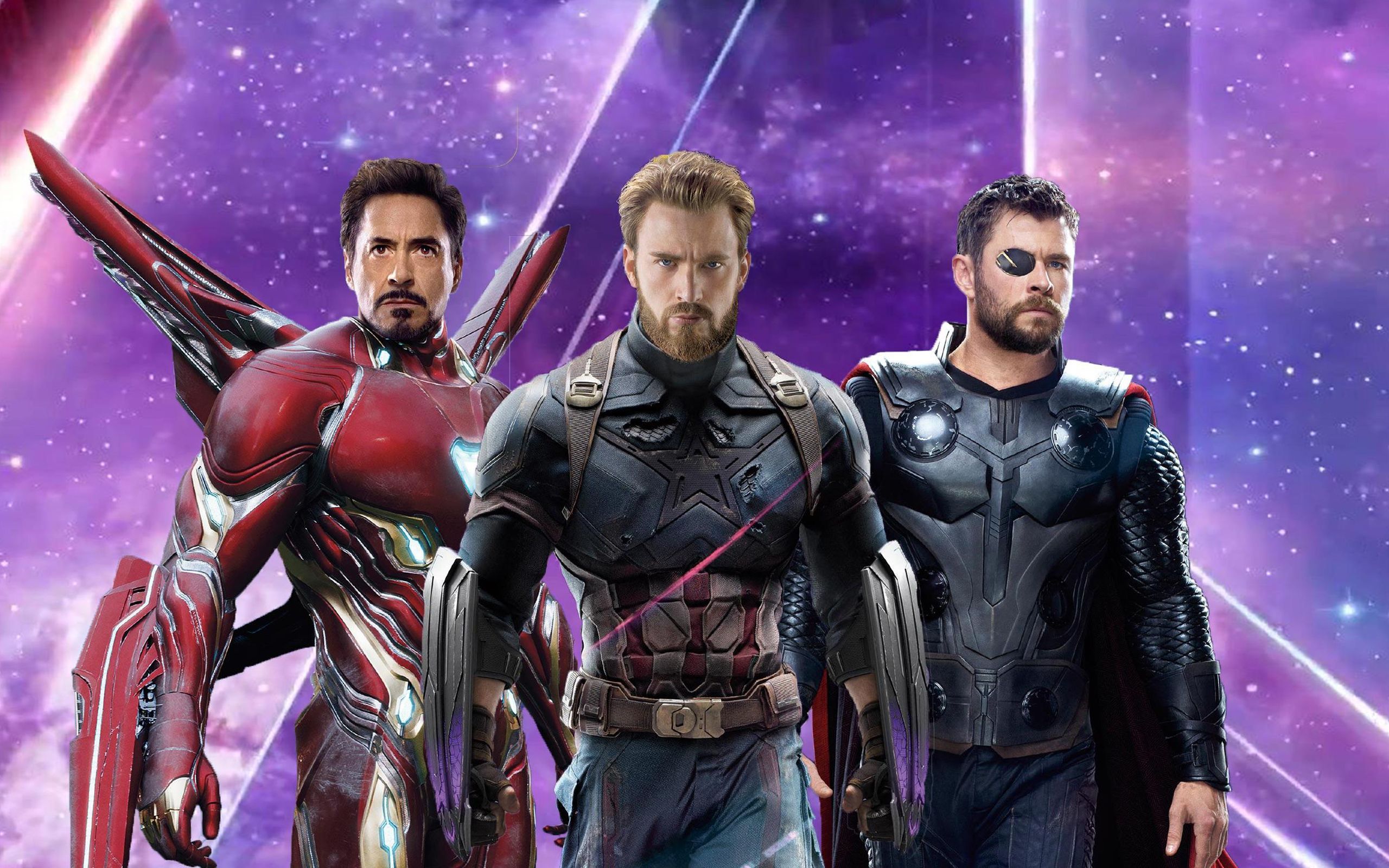 Iron Man, Capitan America, Thor, Tony Stark, 2560x1600 2K, Desktop