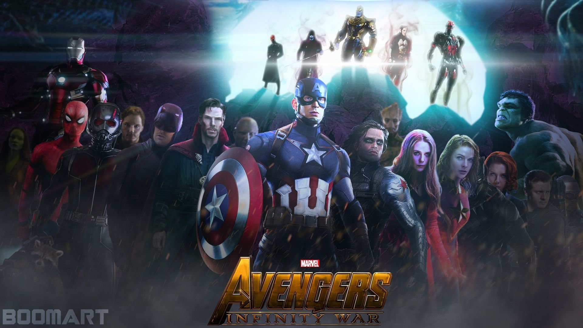 Avengers Infinity War personaggi Marvel, 1920x1080 Full HD, PC
