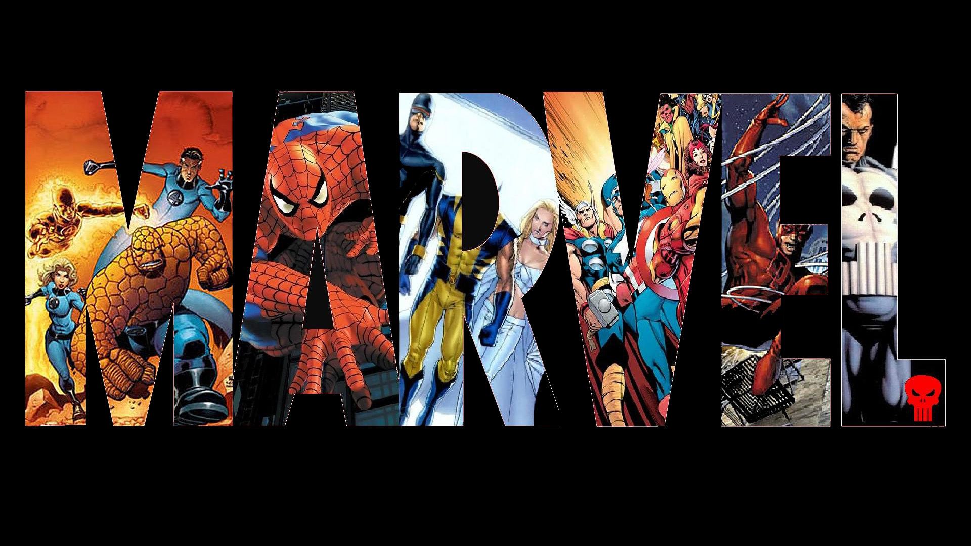 Logo Marvel personaggi supereroi, 1920x1080 1080p, Desktop