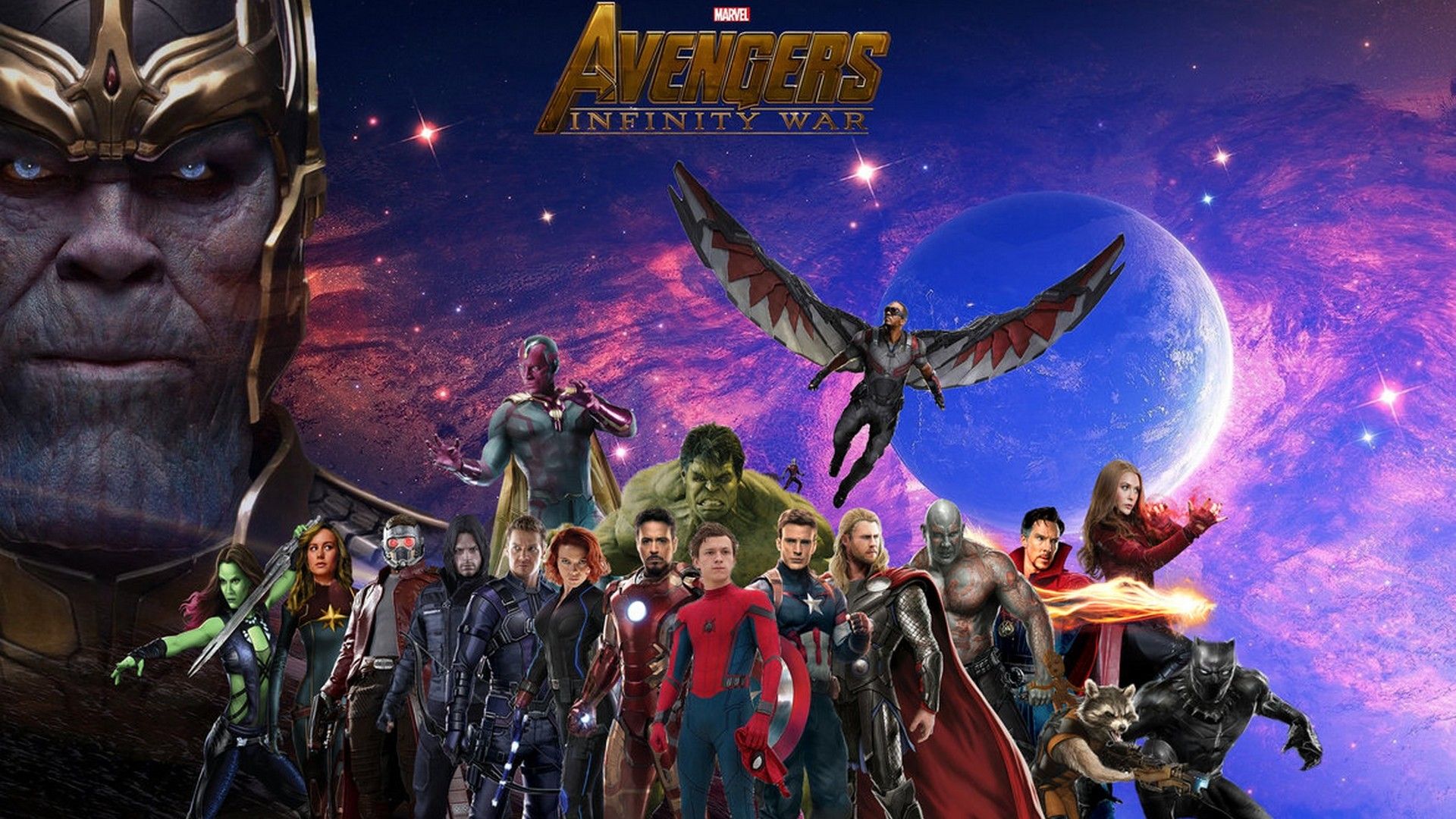 Avengers Infinity War personaggi Thanos, 1920x1080 Full HD 1080p, PC Desktop