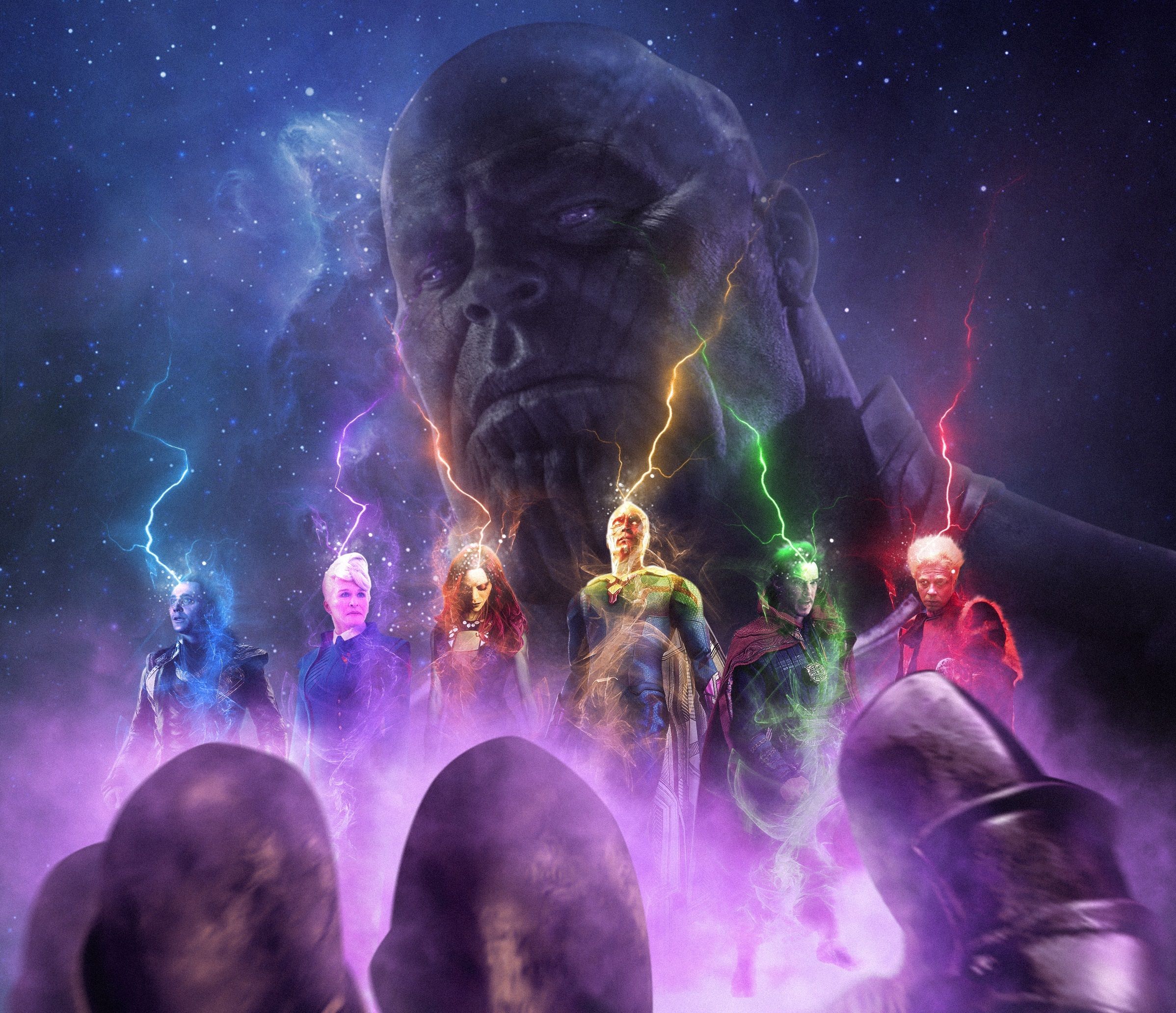 Thanos e Infinity Stones personaggi, 2396x2064 alta risoluzione, iMac