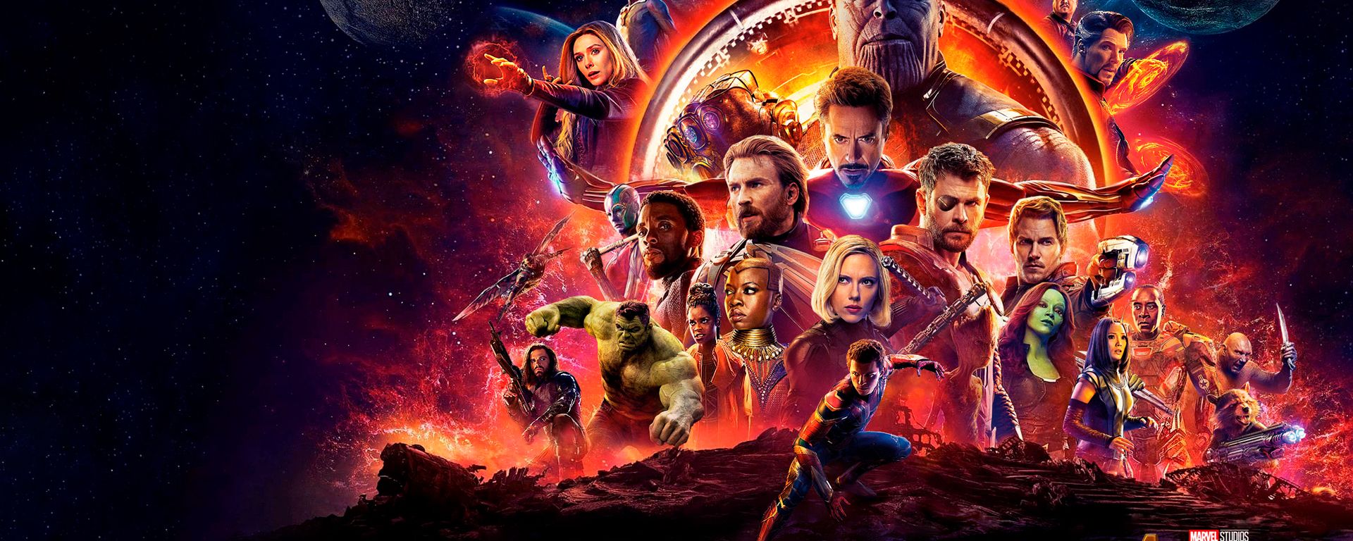 Poster Avengers Infinity War, 1920x768 Panoramico, Dual Screen