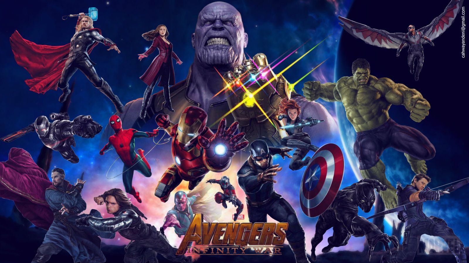 Avengers Infinity War personaggi Thanos, 1600x900 HD, PC