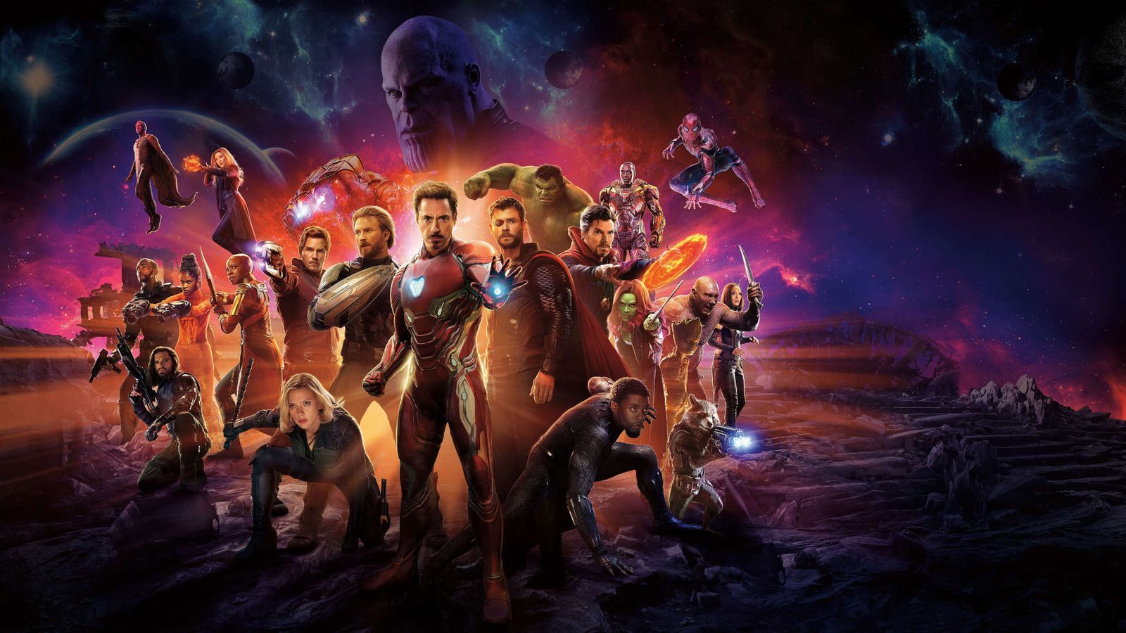 Avengers Infinity War personaggi gruppo, Marvel, 1600x900 HD Ready, Desktop