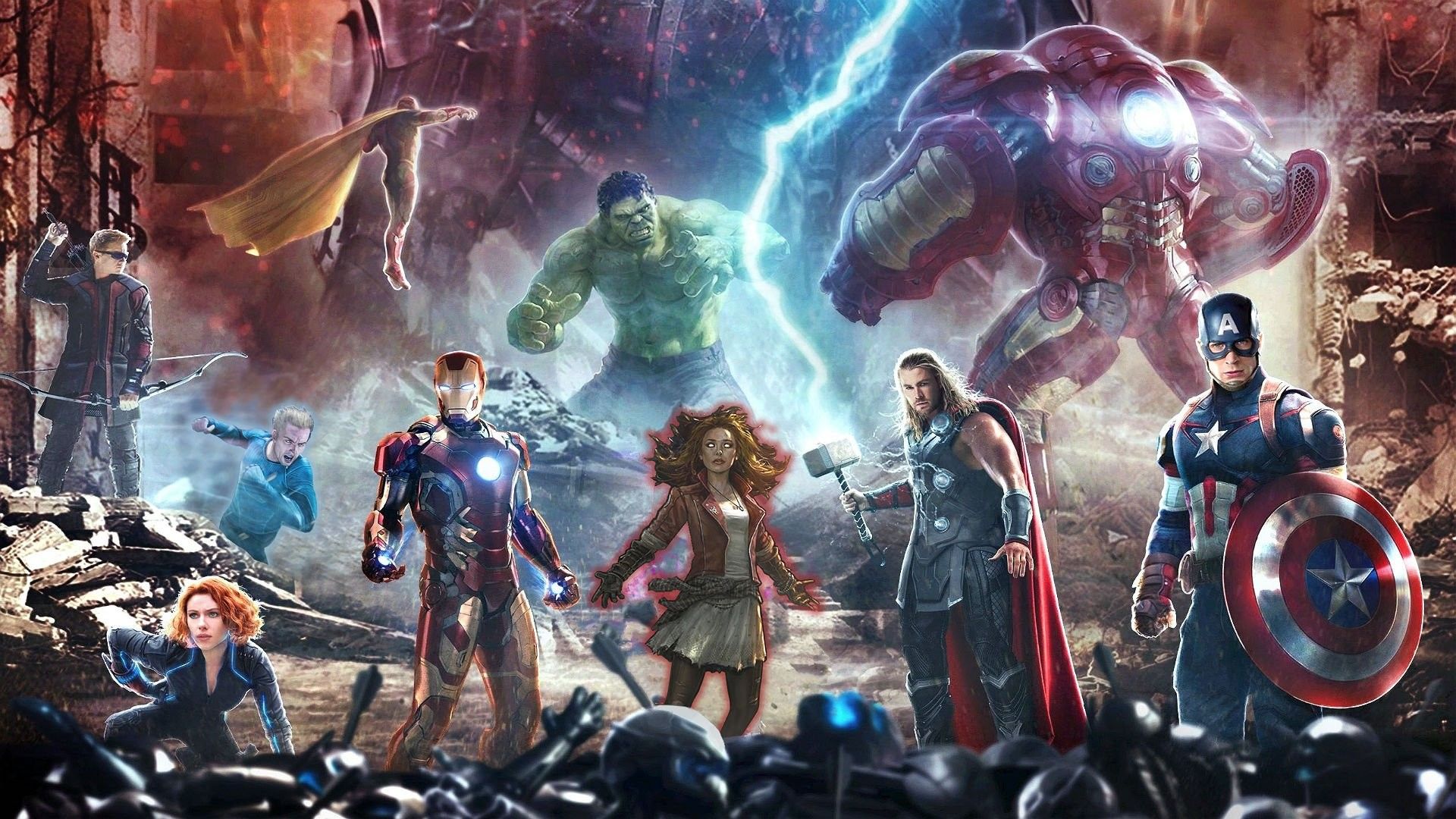 Avengers Endgame silhouette poster, 1280x720 HD, Desktop