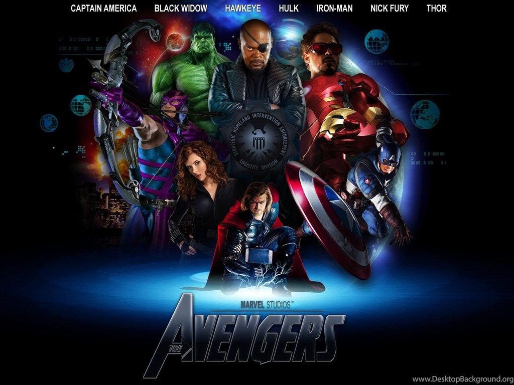 Logo Avengers con personaggi, 1920x1080 Full HD, PC