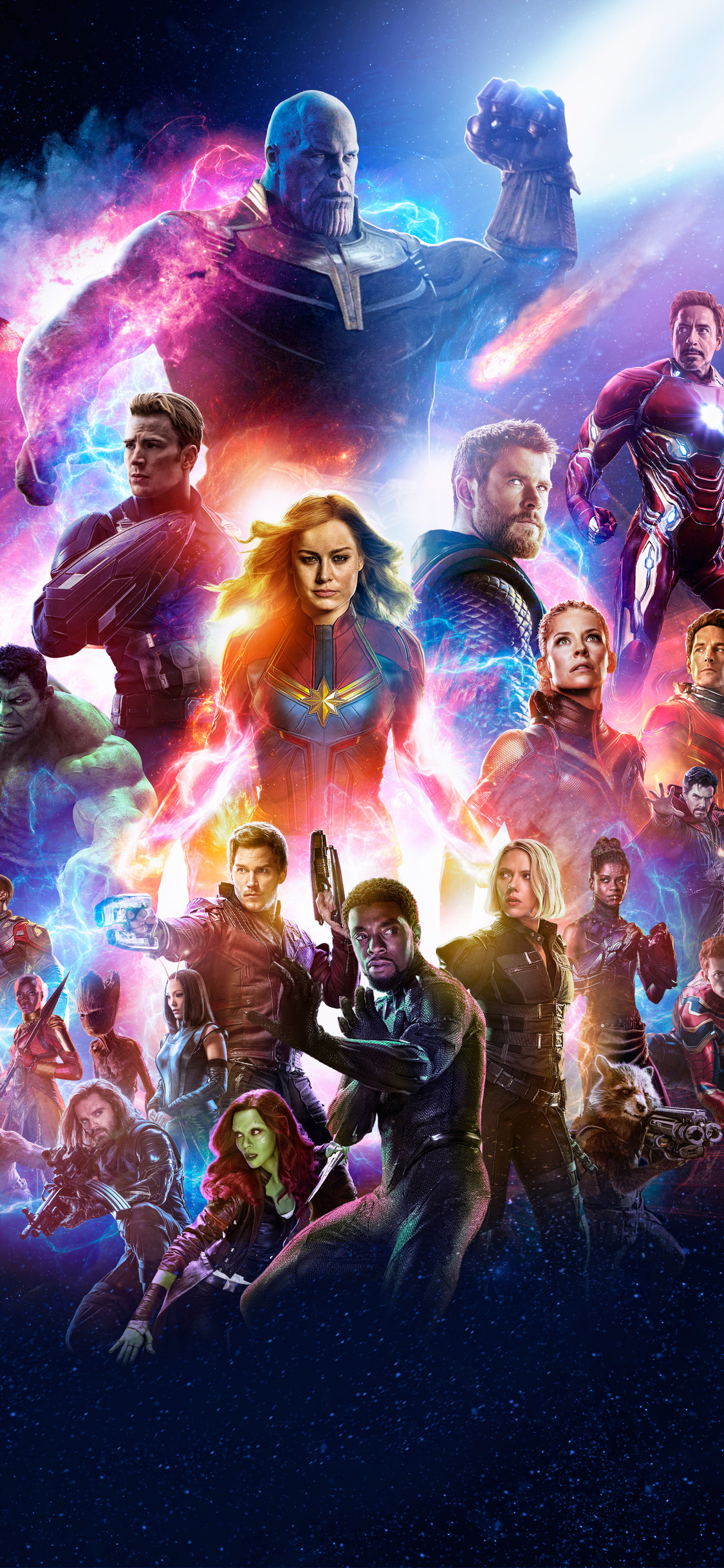 Personaggi Avengers Endgame collage, 1125x2436 Full HD Verticale, iPhone Pro Max