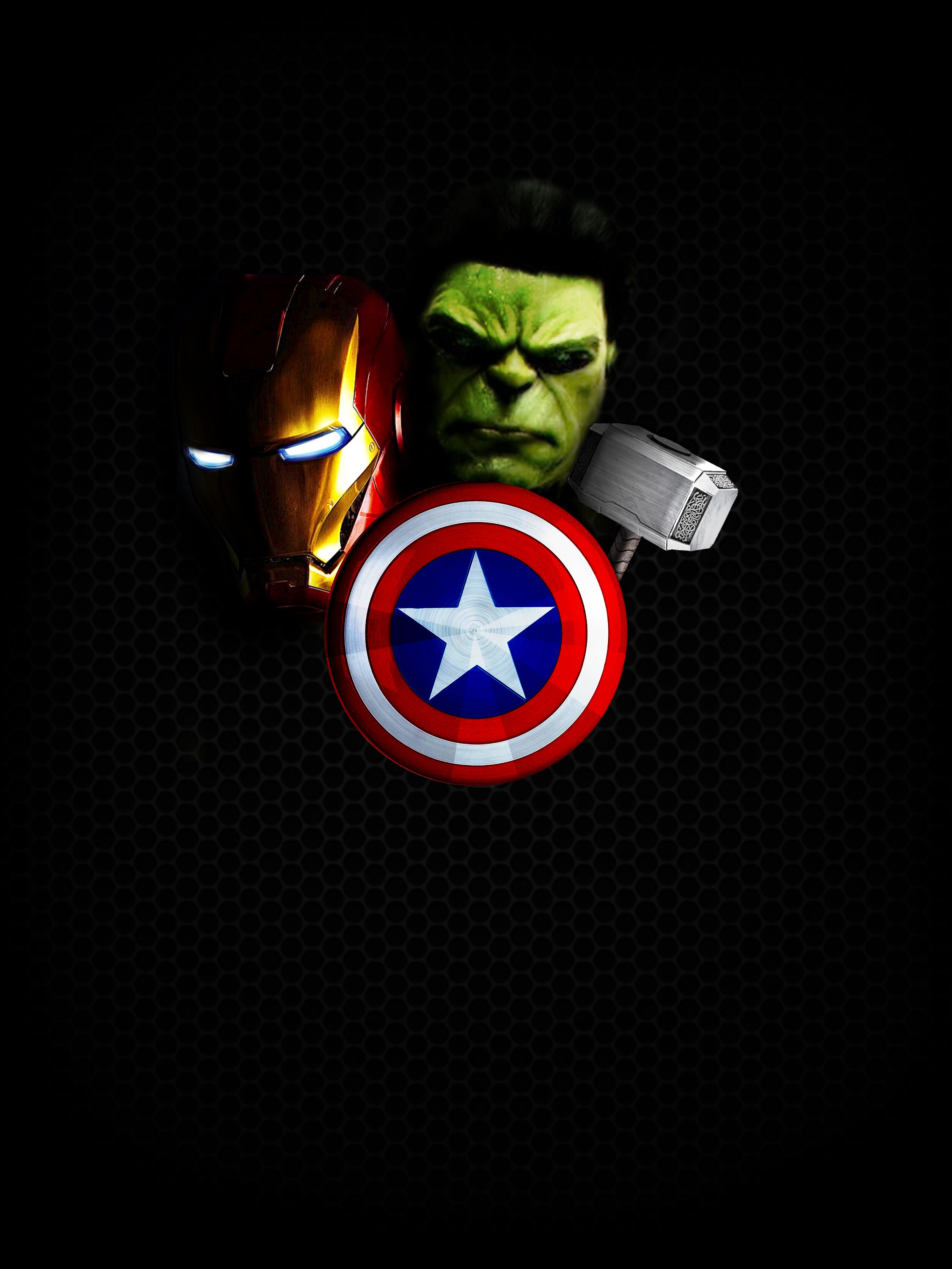 Iron Man Hulk Capitan America Avengers, 3072x4096 Verticale, iPhone Air
