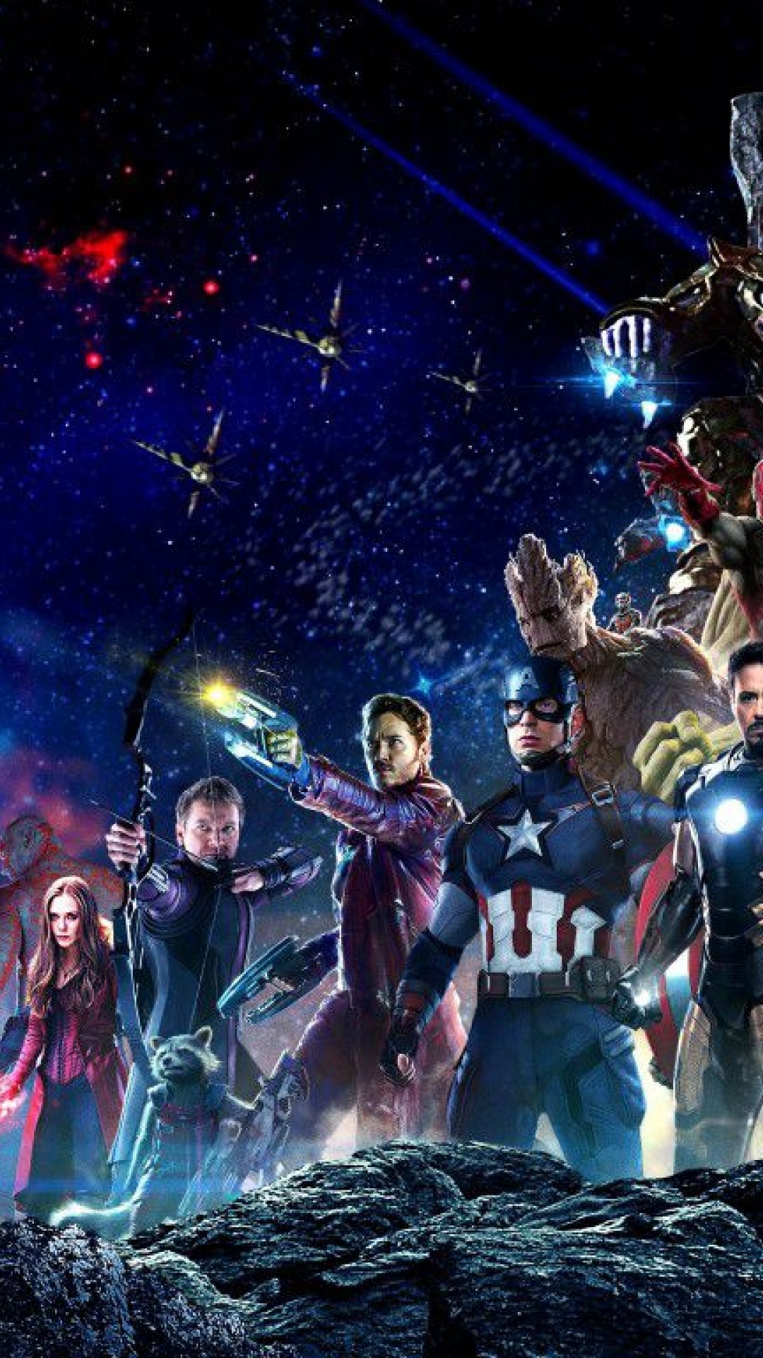 Avengers gruppo supereroi Marvel, 1080x1920 Full HD Verticale, iPhone Pro Max