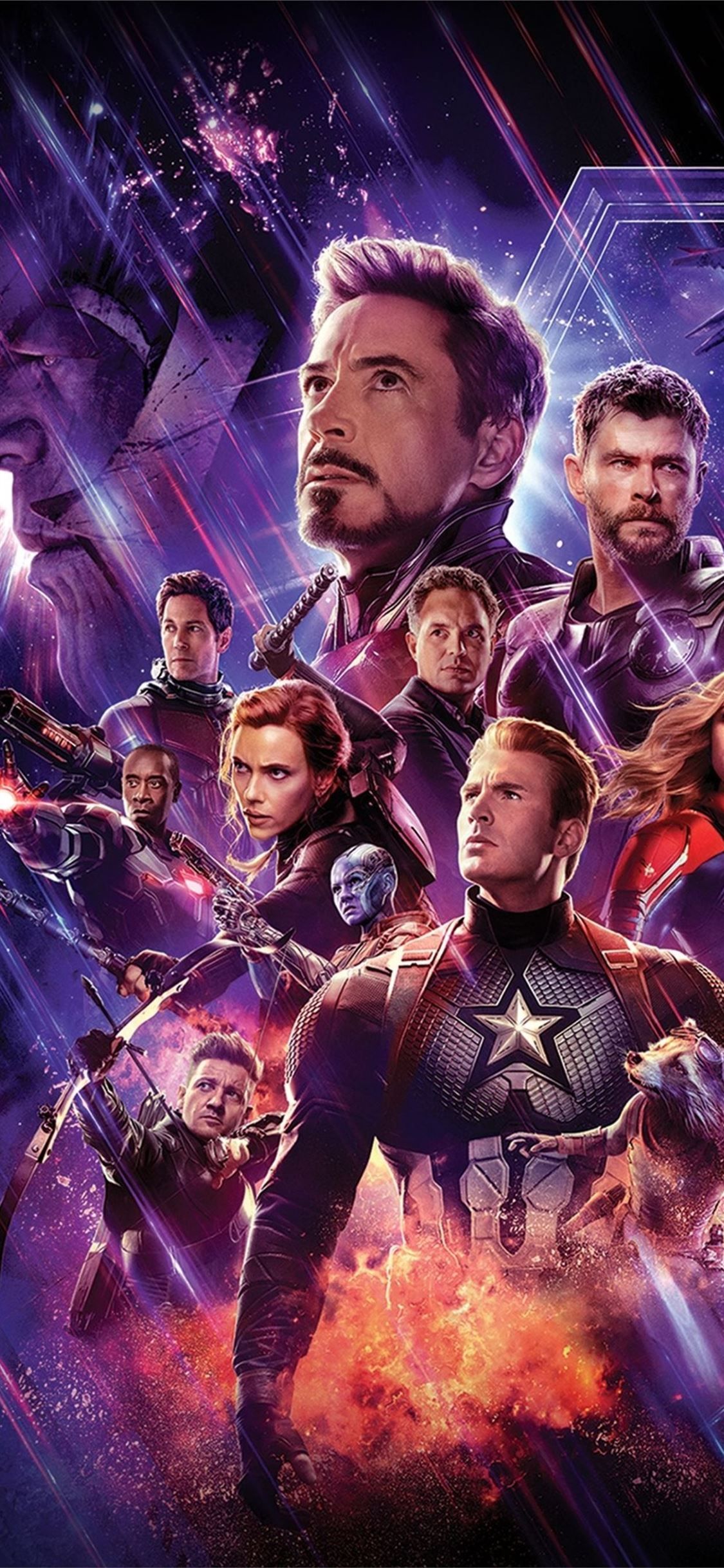 Avengers Endgame poster personaggi, 1125x2436 Verticale, iPhone Plus