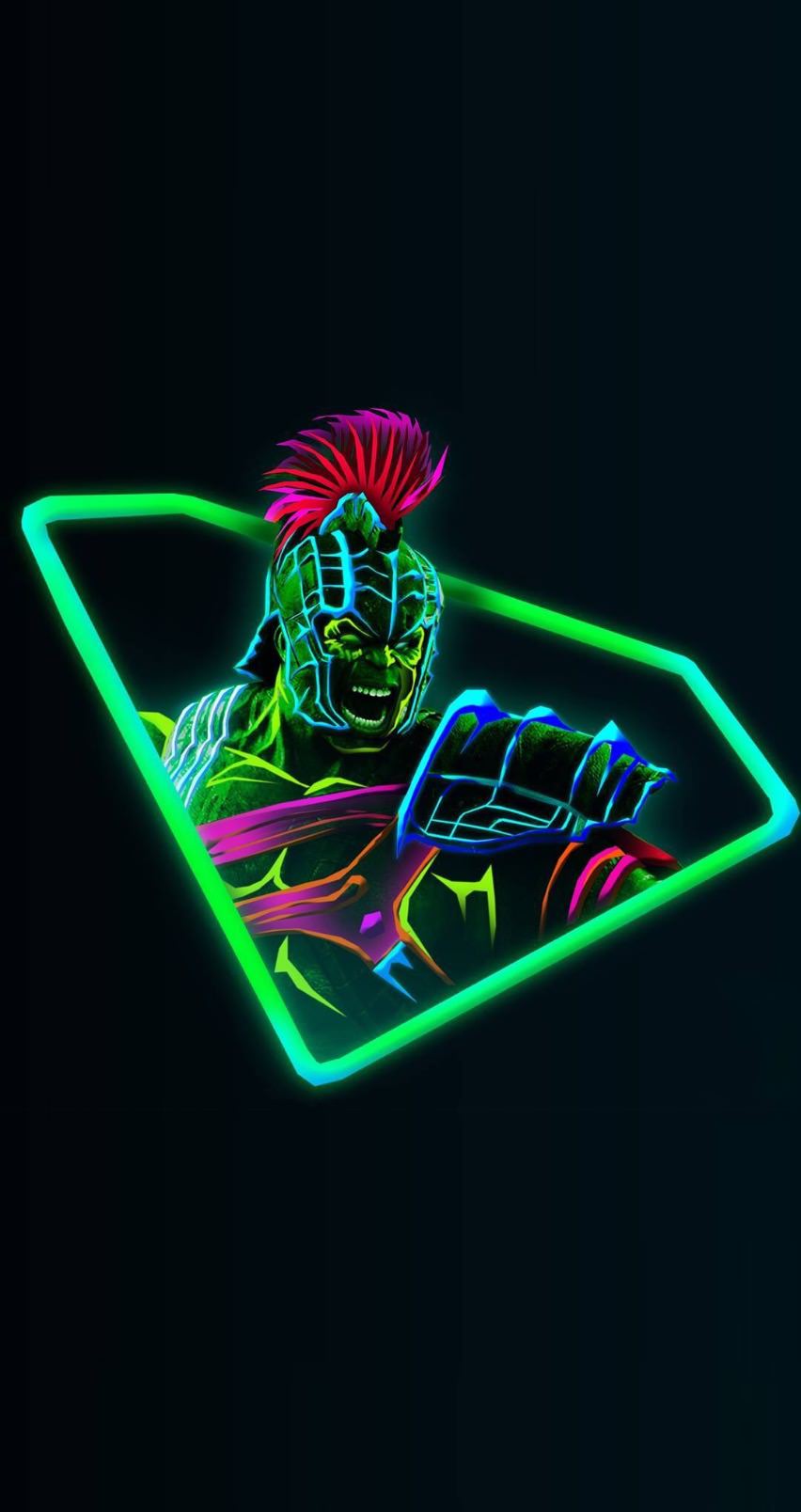 Hulk neon verde, 852x1608 Verticale, iPhone
