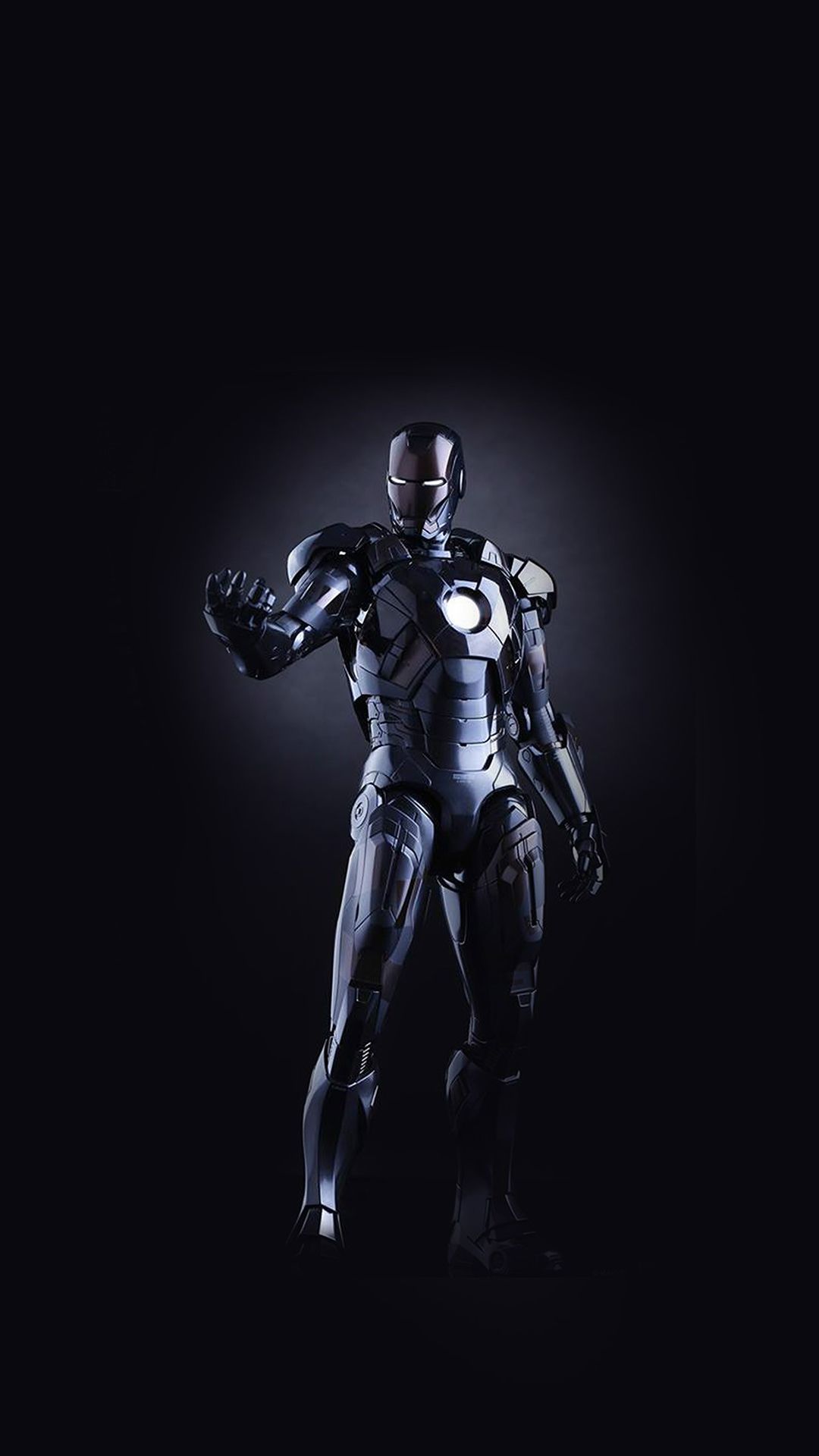 Iron Man scuro sfondo nero, Marvel, 1080x1920 Verticale, iPhone Air