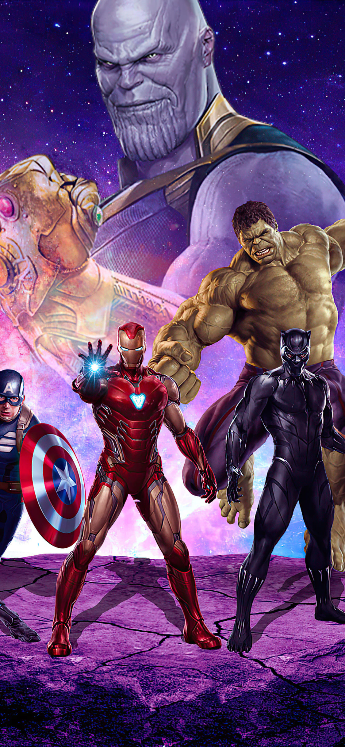 Avengers Iron Man Hulk Thanos, Tony Stark, 1125x2436 Full HD Verticale, iPhone Pro Max