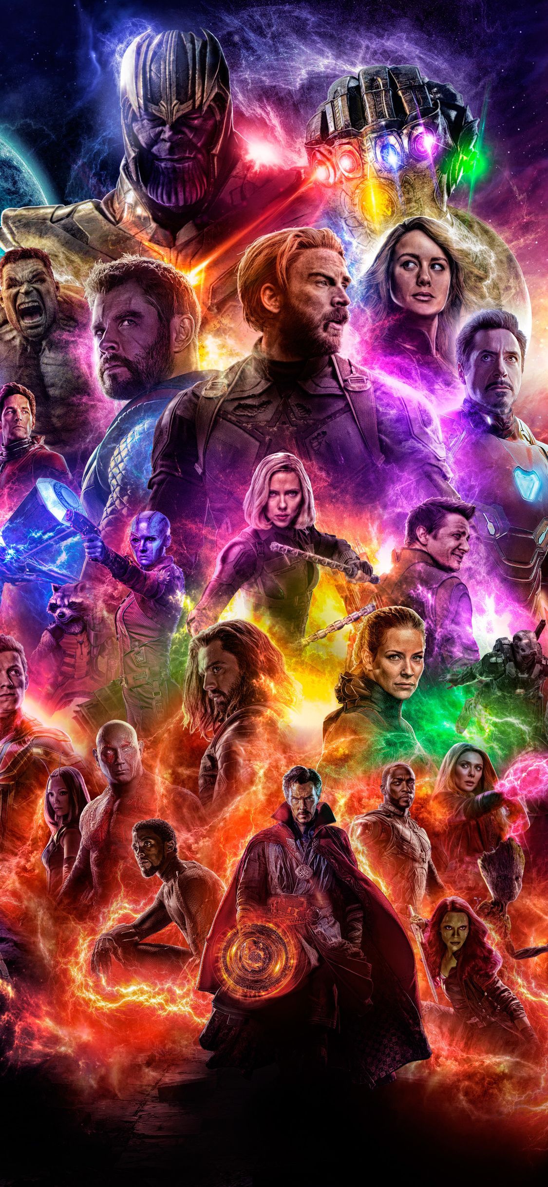 Avengers Endgame poster personaggi, Marvel, 1125x2436 Verticale, iPhone Pro Max