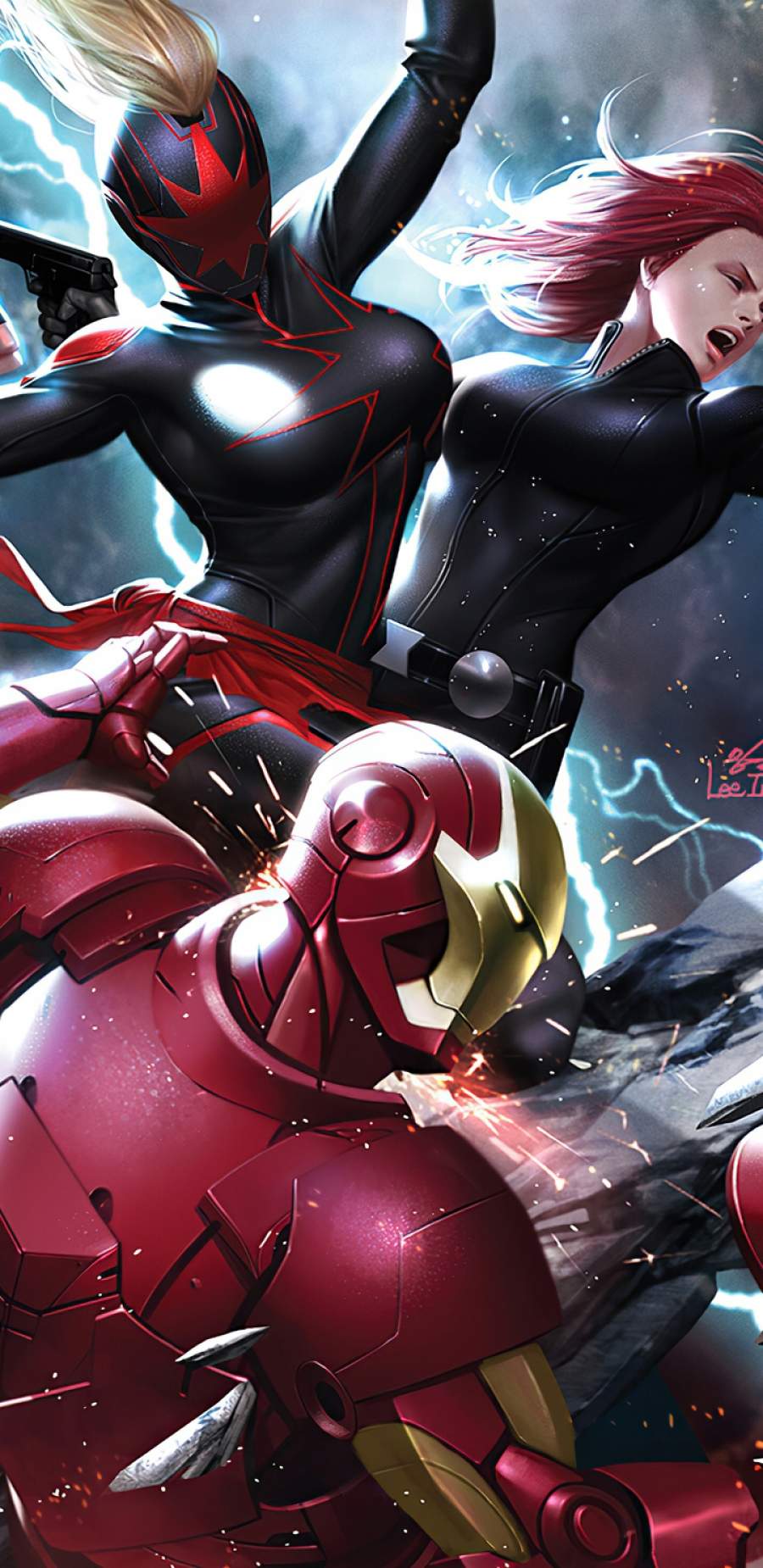 Iron Man e Avengers battaglia, 900x1850 Full HD Verticale, iPhone Pro Max