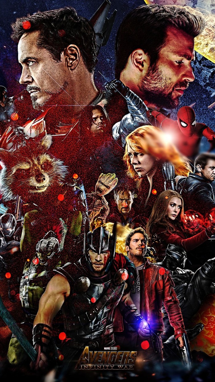 Poster Avengers Infinity War supereroi, 700x1245 Full HD Verticale, iPhone Pro