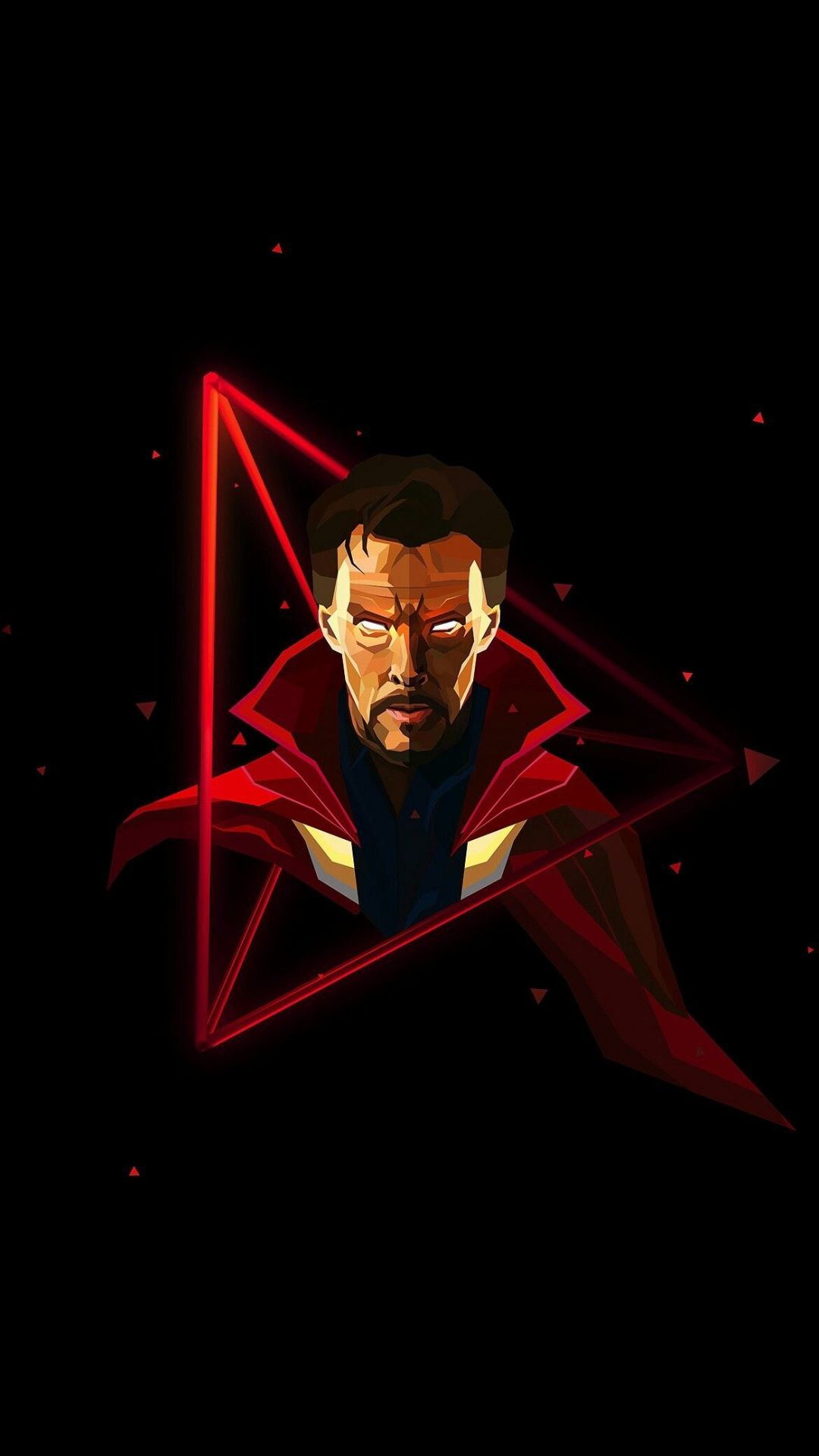 Doctor Strange minimal triangolo rosso, Stephen Strange, 1080x1921 Full HD Verticale, iPhone Air