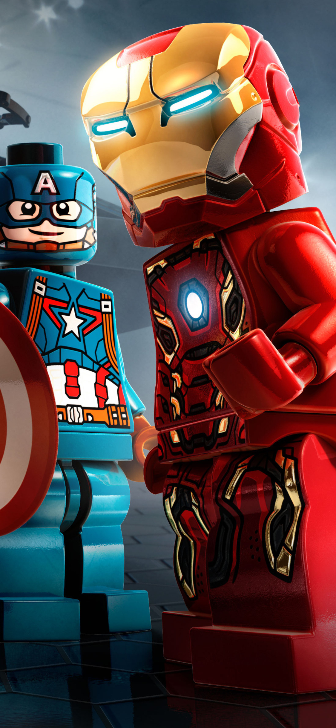 Lego Capitan America e Iron Man, 1125x2436 Verticale, iPhone Plus