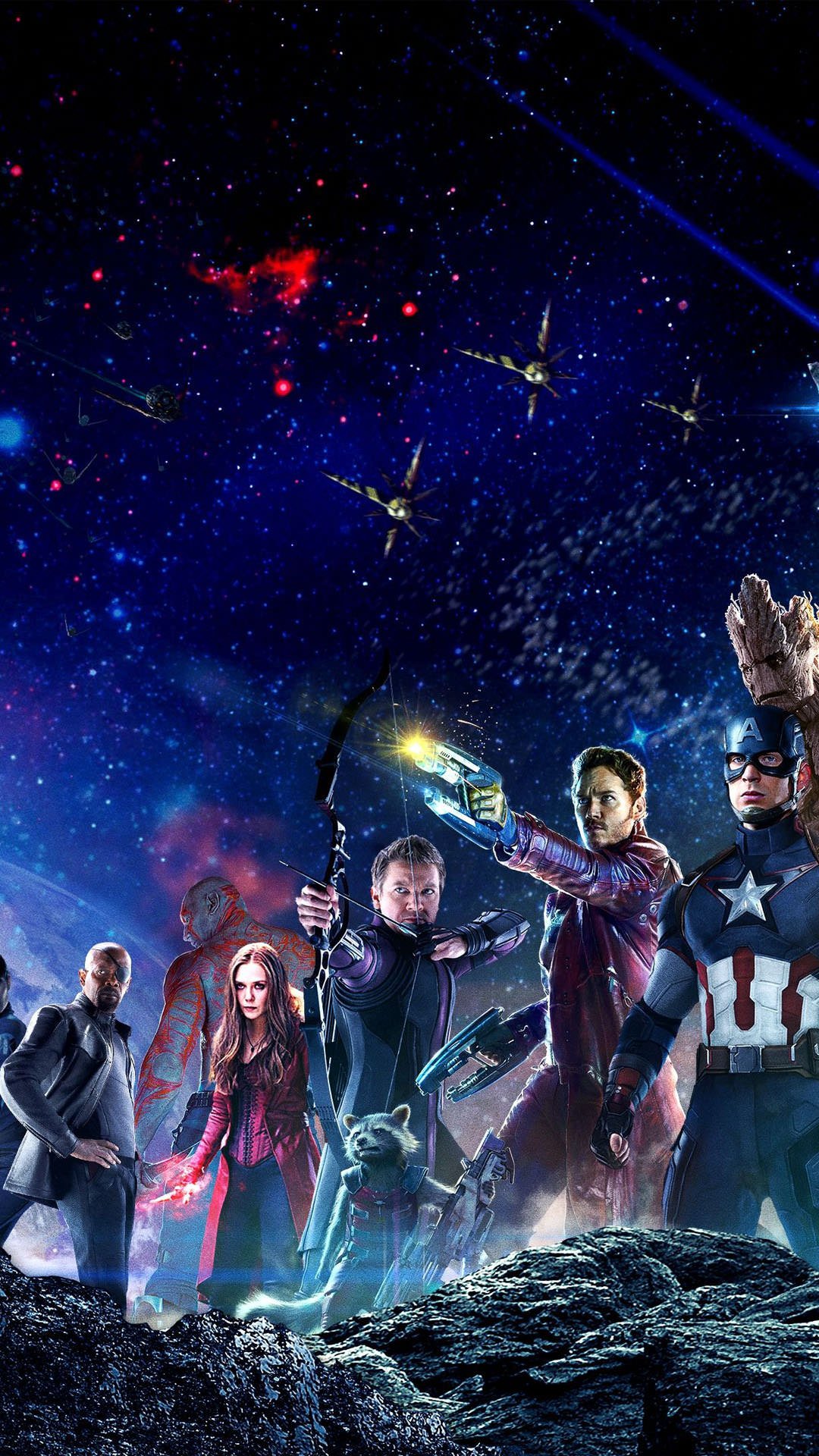 Avengers gruppo supereroi, 1080x1920 Verticale, iPhone Air