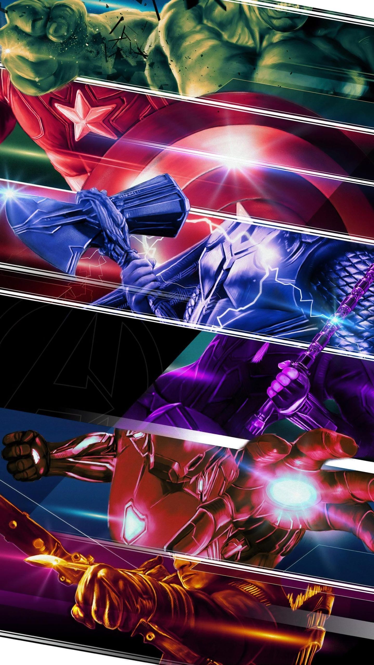 Avengers collage supereroi Marvel, MCU, 1439x2560 Full HD Verticale, Smartphone
