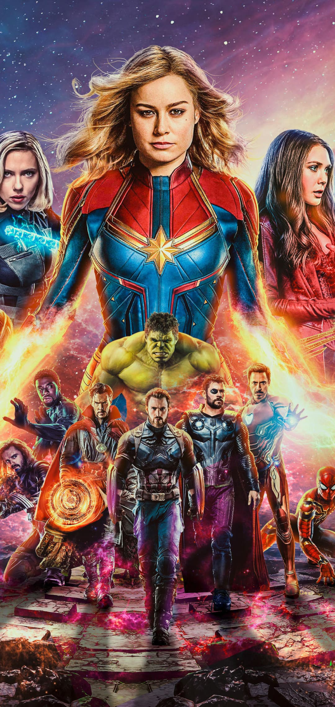 Personaggi Avengers gruppo Marvel, 1080x2280 Verticale, Mobile
