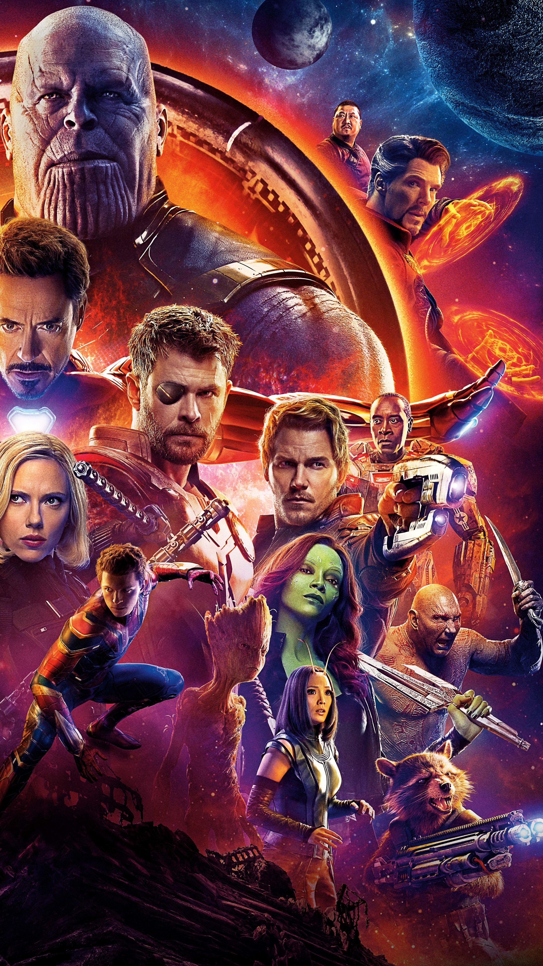 Avengers Infinity War locandina personaggi, 2160x3840 Full HD Verticale, Smartphone