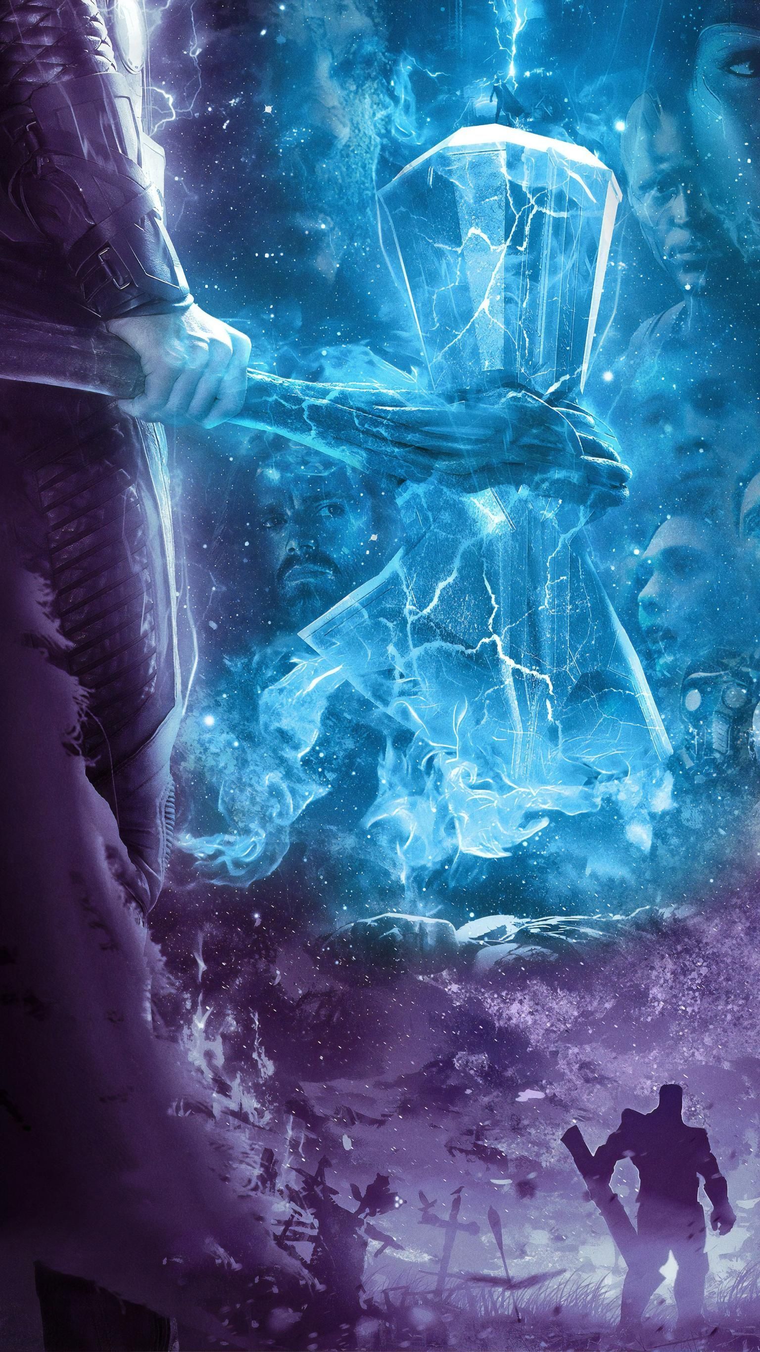 Thor con Stormbreaker, energia blu, 1536x2732 Verticale, Telefono