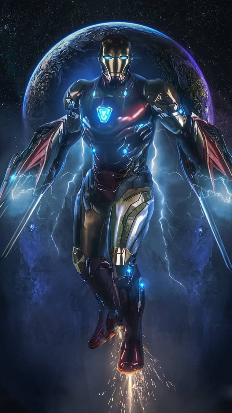 Iron Man nello spazio, Tony Stark, 759x1350 Verticale, Telefono