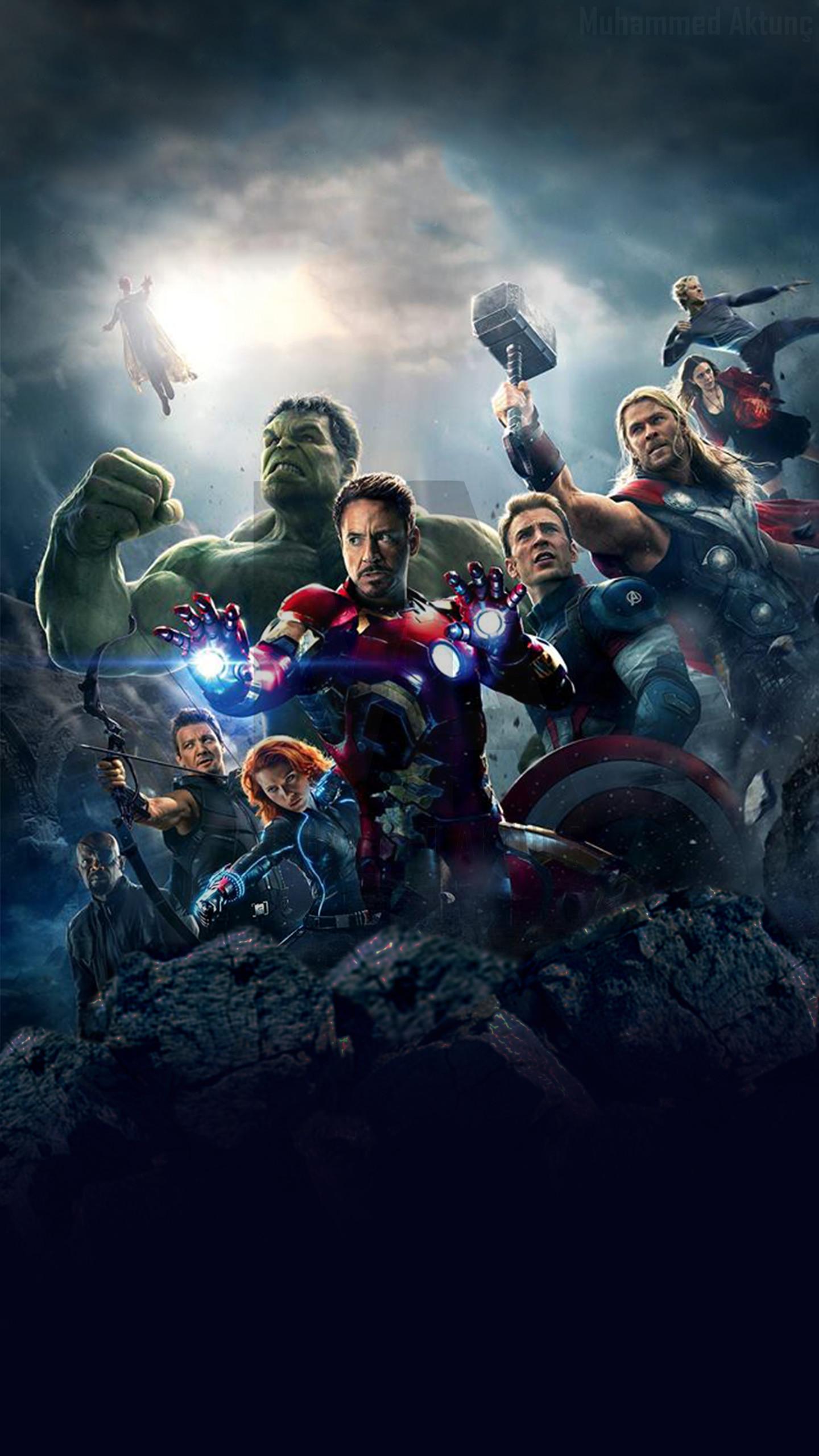 Avengers gruppo eroi Marvel, supereroi, 1440x2560 Full HD Verticale, Smartphone