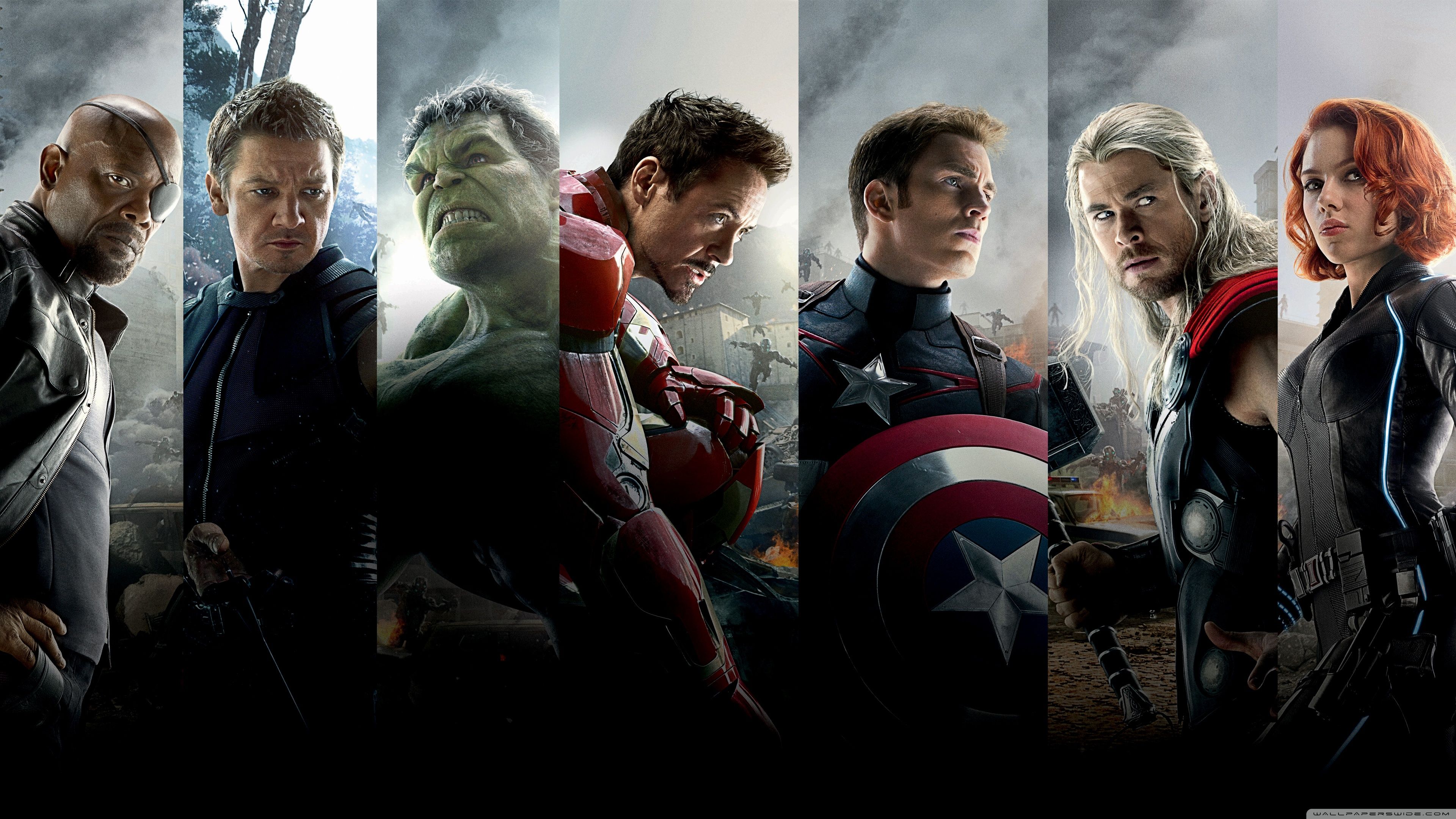 Avengers personaggi Marvel gruppo, MCU, 3840x2160 Ultra HD, 4K TV