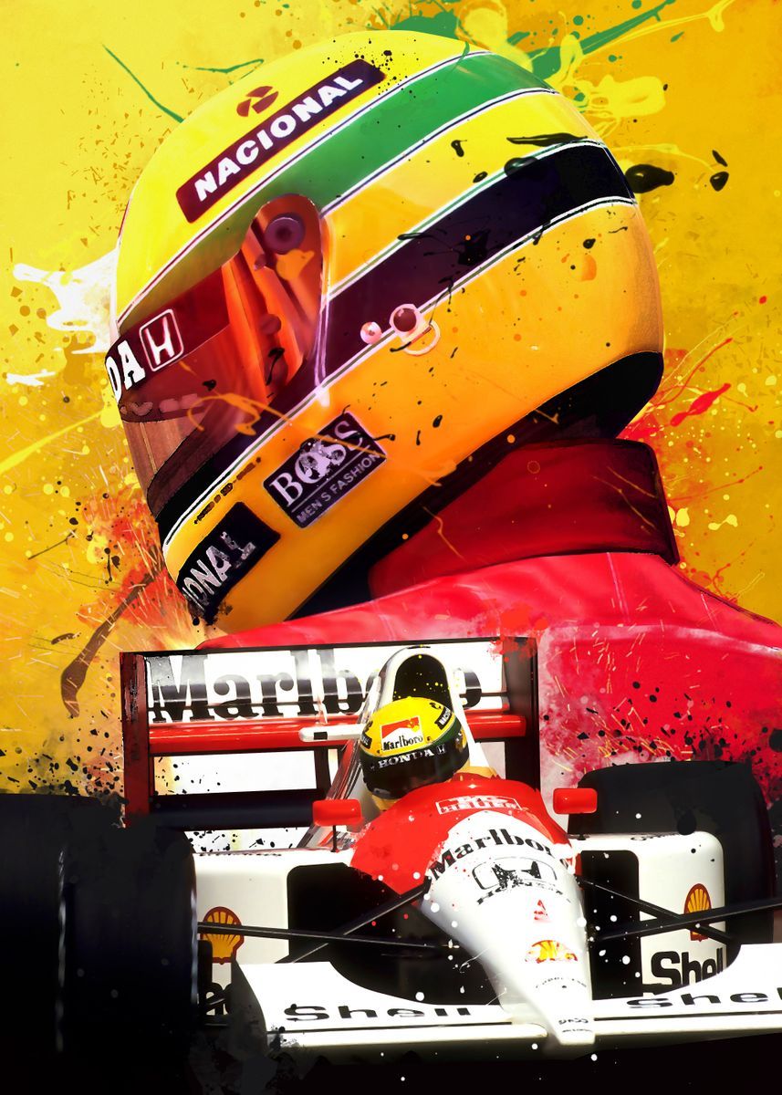 Casco Senna e monoposto Marlboro, 857x1200 Verticale, Mobile