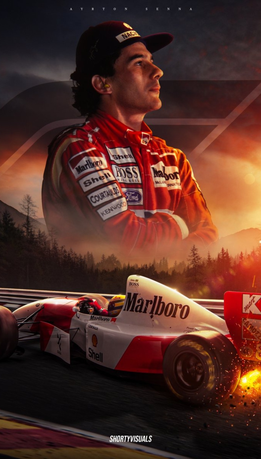 Ayrton Senna Marlboro F1, 1080x1900 Verticale, POCO