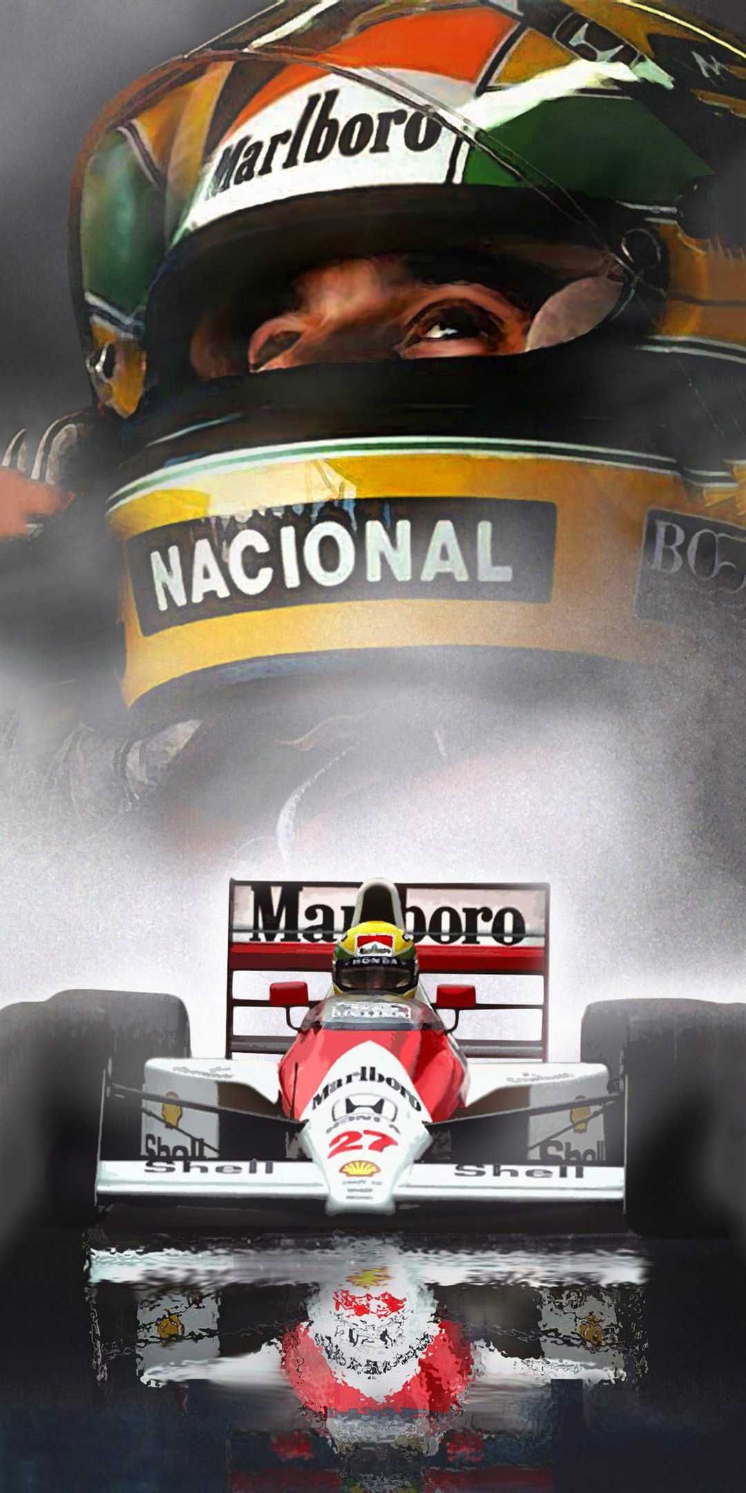 Ayrton Senna casco Marlboro, 1080x2160 Full HD Verticale, iPhone