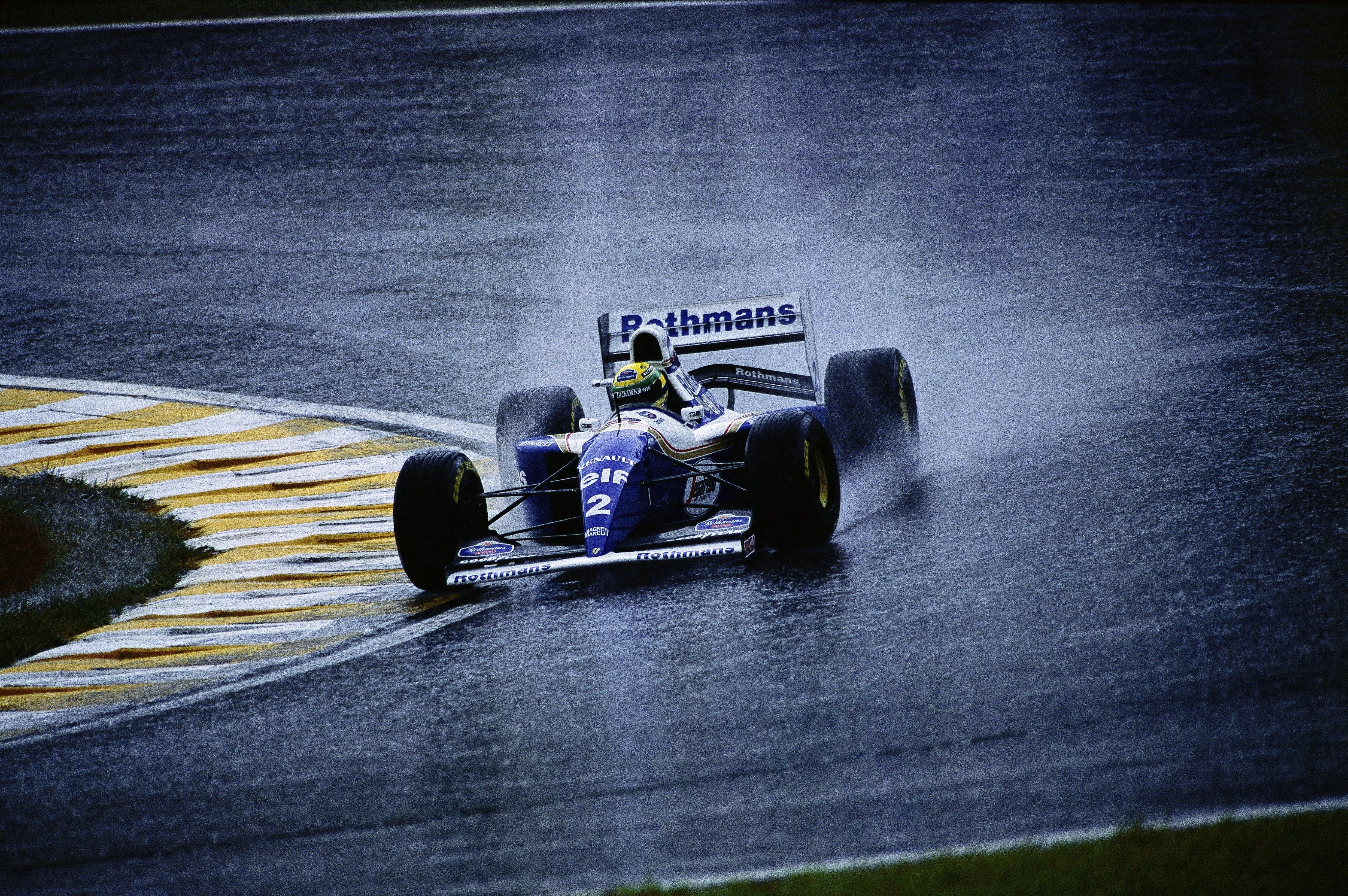 Ayrton Senna Williams F1 pioggia, 4096x2725 4K, Desktop 4K