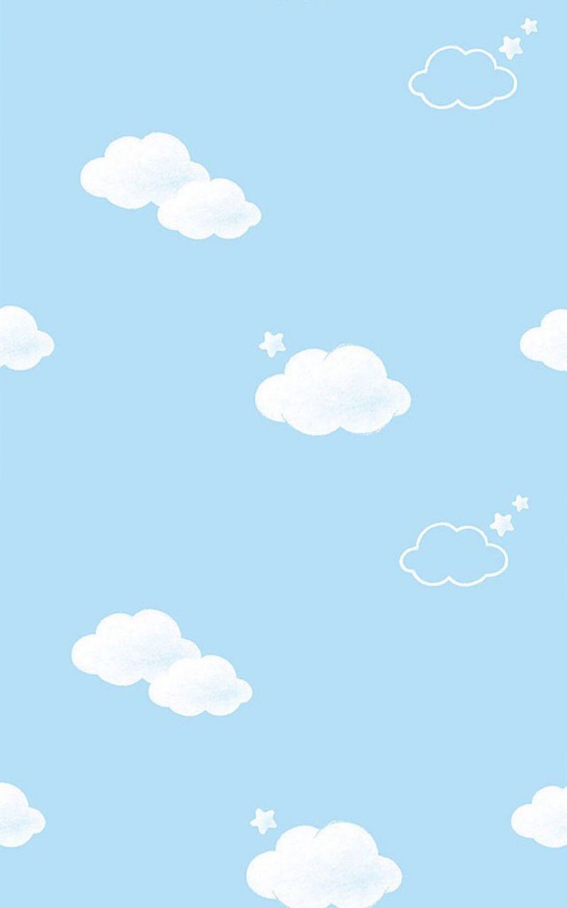 Nuvole bianche e stelle azzurro, 800x1280 Full HD Verticale, Smartphone
