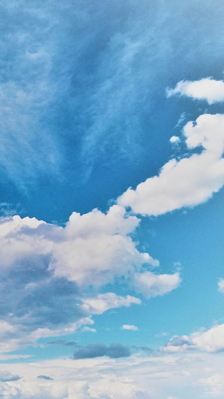 Cielo azzurro con nuvole, 736x1308 Verticale, POCO