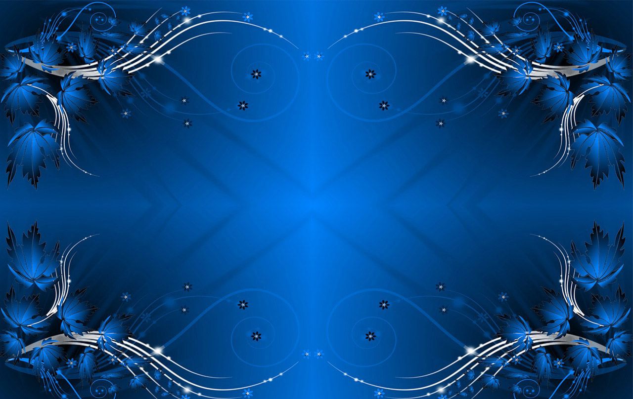 Fiori astratti blu simmetrici, 1280x808 720p, Laptop