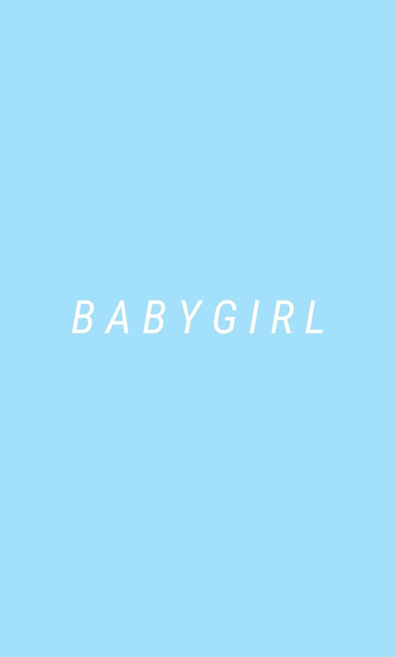 Scritta Babygirl azzurro pastello, 771x1280 Verticale, Xiaomi