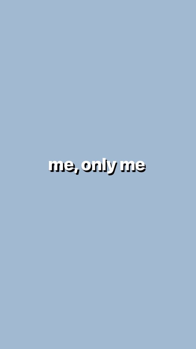 Scritta 'me, only me' azzurro, 750x1333 Verticale, Telefono