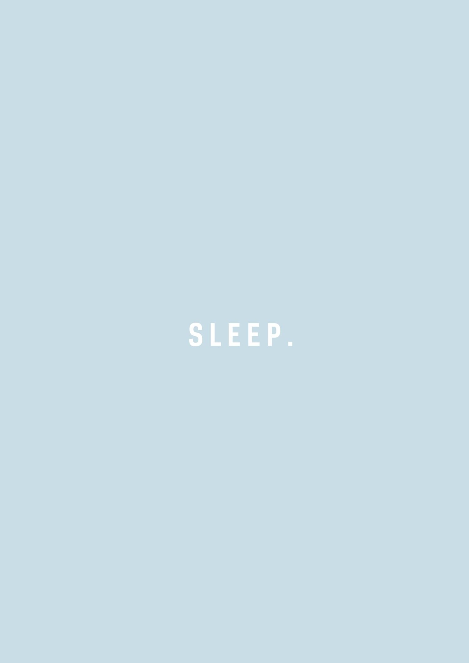Scritta Sleep azzurro polvere, 1530x2164 Verticale, Mobile