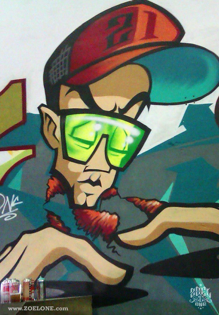 Graffiti B-Boy con occhiali, 750x1080 Verticale, Mobile