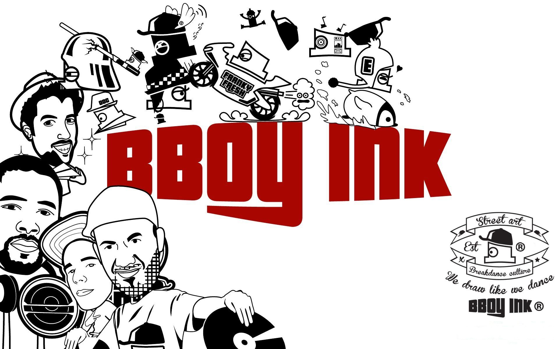 Muro graffiti colorato B-Boy, 1920x1080 Full HD 1080p, Laptop