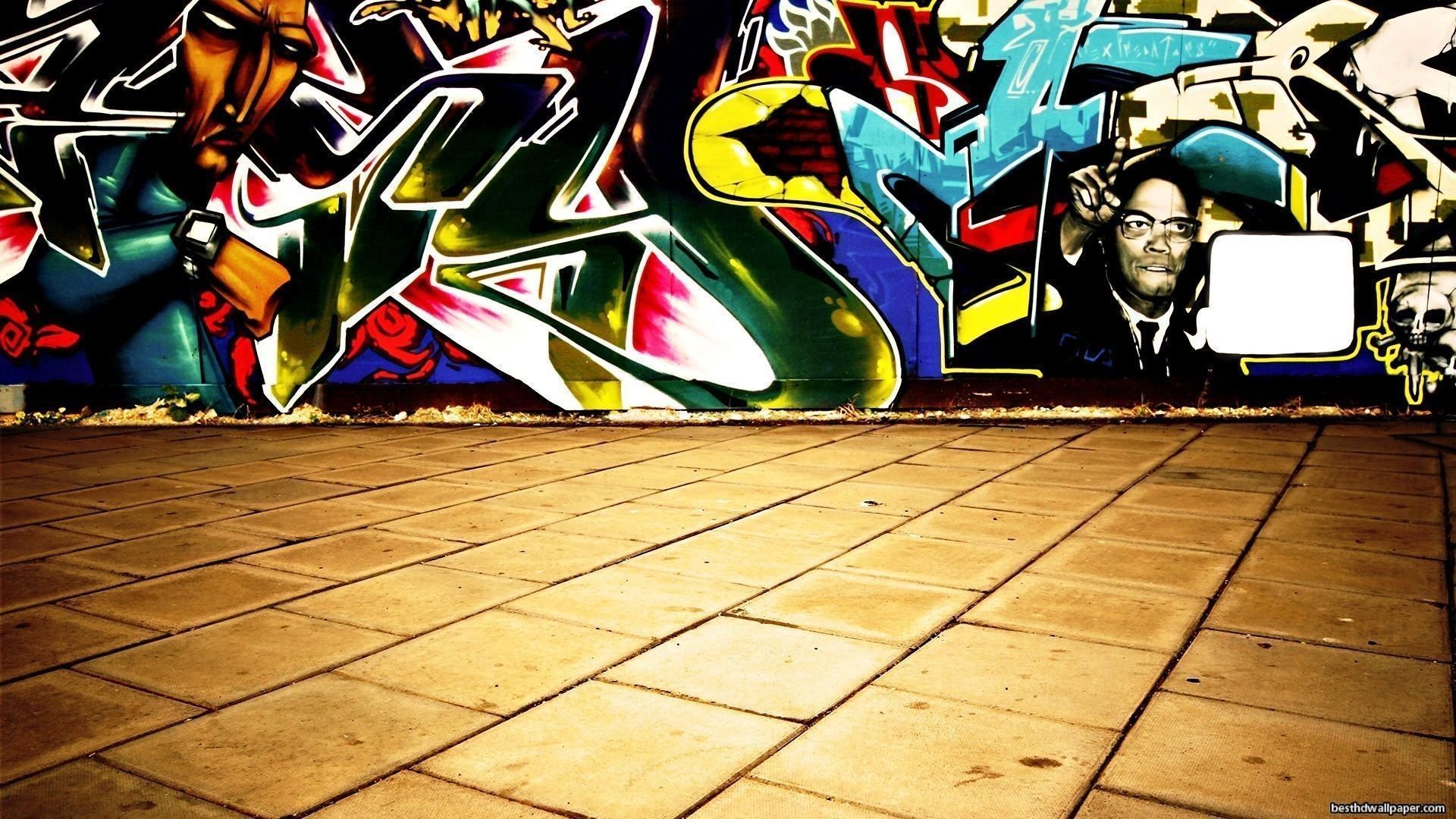 Murale graffiti teschi colorati, 2663x1703 2K+, Desktop