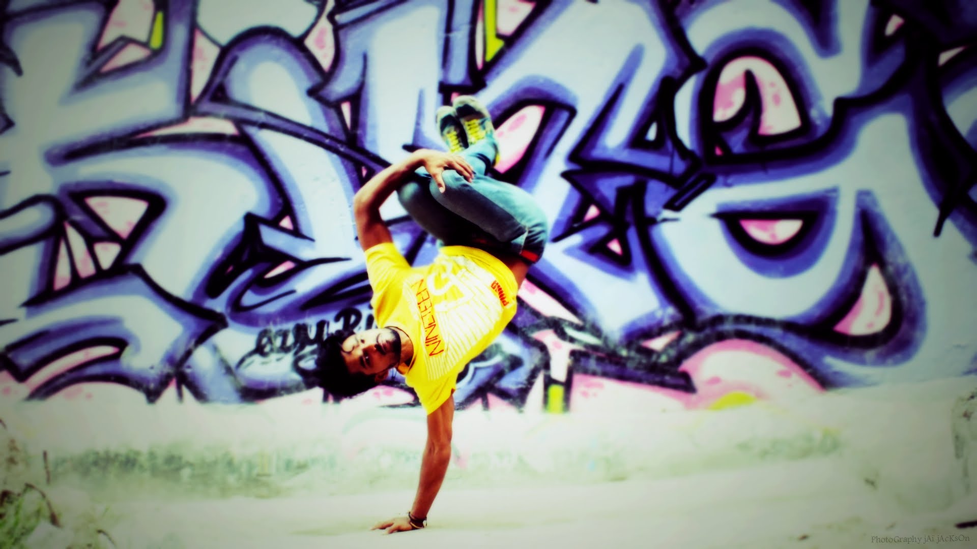 B-boy breakdance graffiti murale, 1920x1080 Full HD 1080p, Laptop