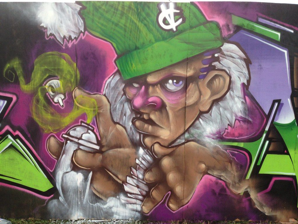 Graffiti vecchio B-Boy verde, 1024x768 HD, iMac