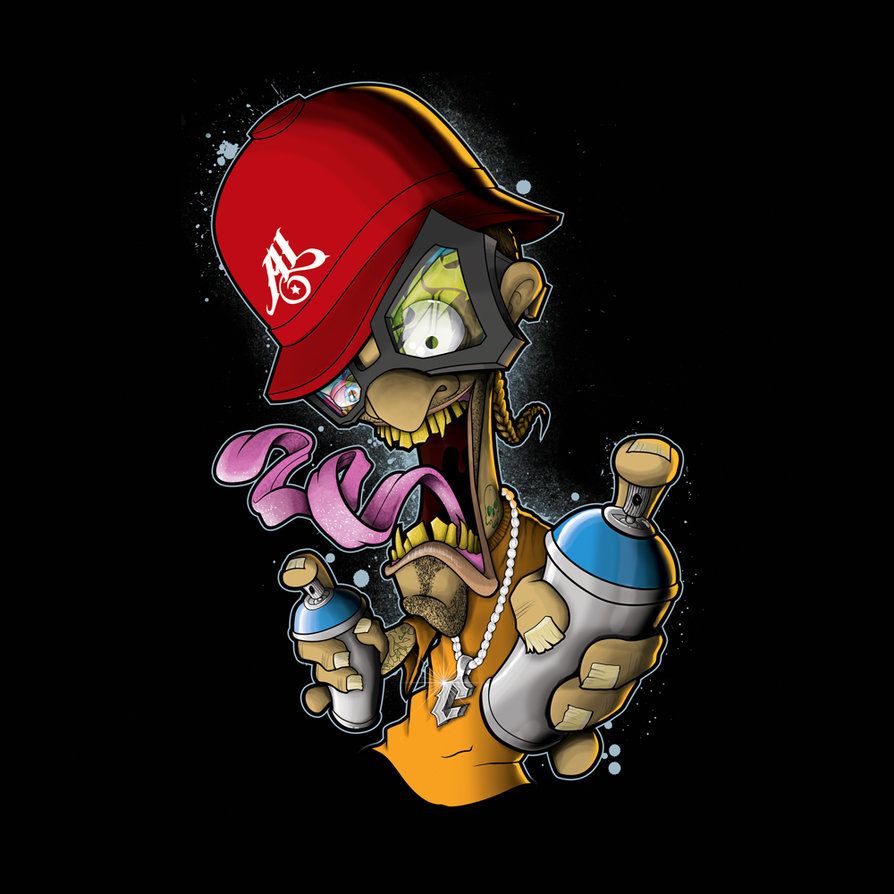Personaggio graffiti B-Boy cartoon, 894x894 HD, Desktop