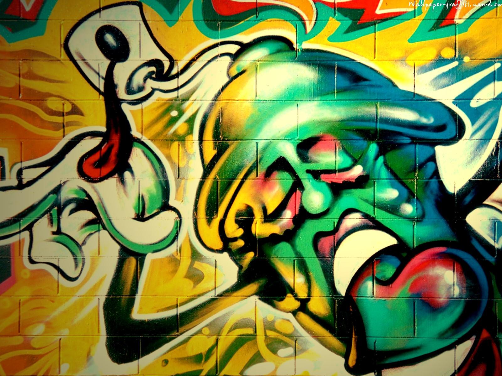 Graffiti volto astratto colorato, 1600x1200 HD Ready, PC