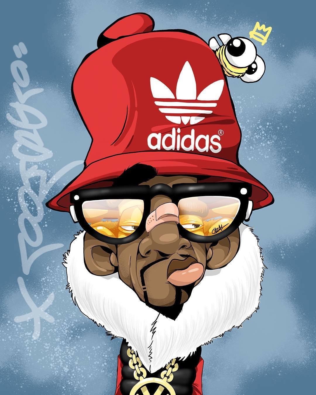 B-boy caricatura cappello Adidas, 1080x1349 Verticale, Xiaomi